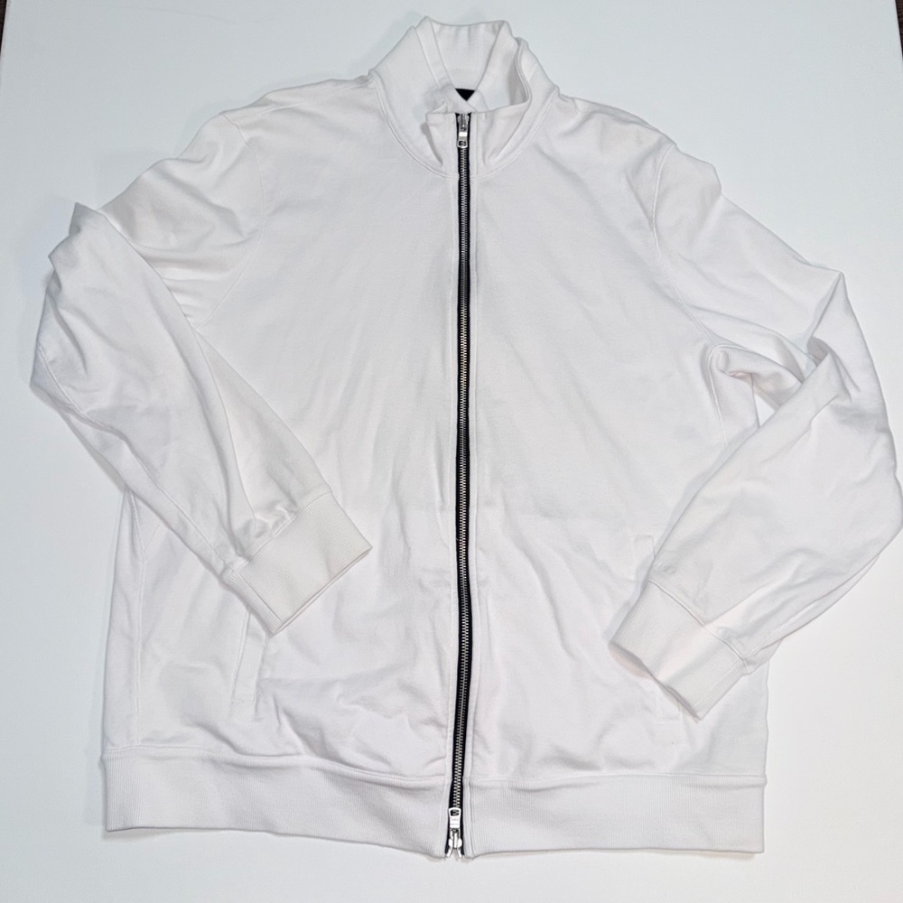 Men's Armani Exchange White Full-Zip Sweater Jacket